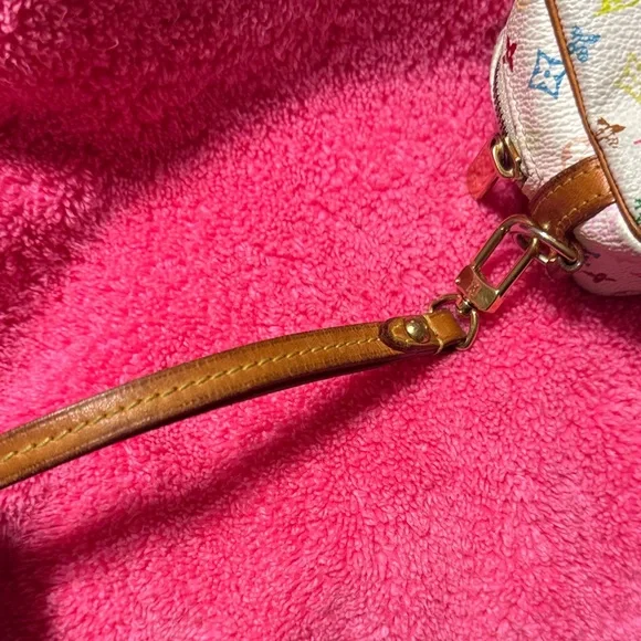 Louis Vuitton White Multicolor Monogram Wristlet - Picture 11 of 11